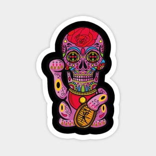 candy skull Maneki-neko Magnet