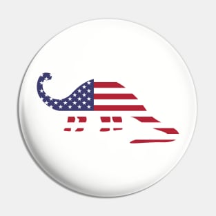 American Flag Dinosaur Pin