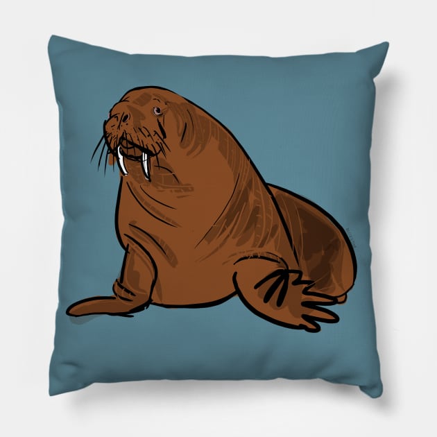 Walrus Pillow by belettelepink