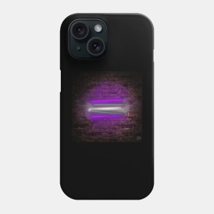 Gray Ace Pride Flag in Neon Phone Case