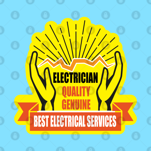 Genuine Quality Best Electrician Sticker Design for Electricians and Electrical workers by ArtoBagsPlus