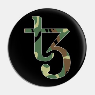 Tezos Green Camo Pin