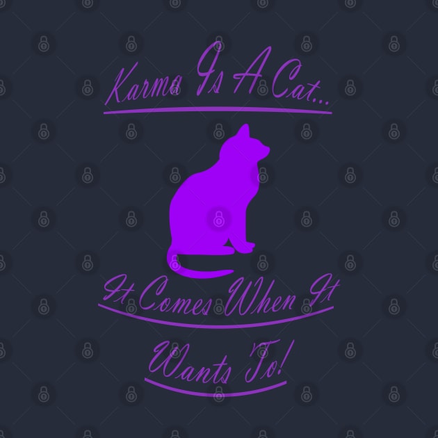 Karma Is A Cat Original by Maries Papier Bleu