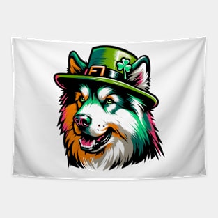 Lapponian Herder Dog Celebrates Saint Patrick's Day Tapestry