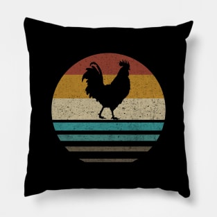 Retro Vintage Chicken Funny Farm Poultry Farmer Gift Pillow