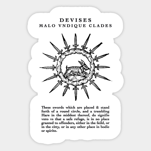 DEVISES Malo Undique Clades - Symbolism - Sticker