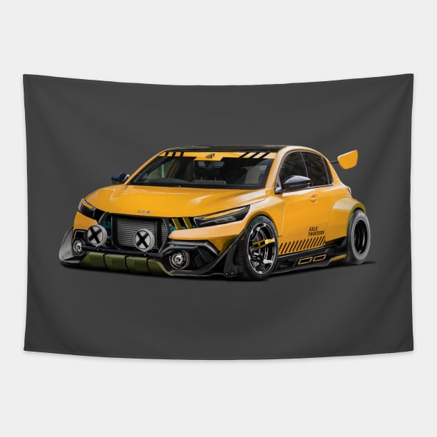 peugeot 308 CUSTOM DESIGN Tapestry by ASAKDESIGNS