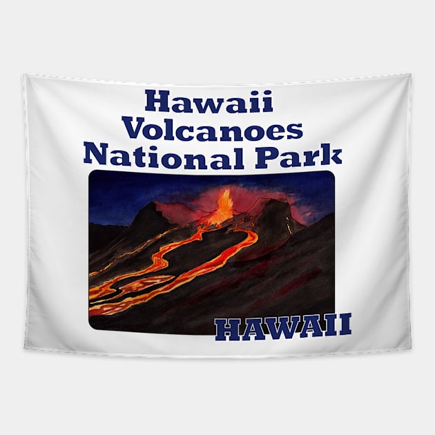 Hawaii Volcanoes National Park, Hawaii Tapestry by MMcBuck