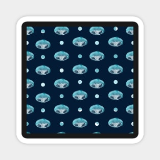 Polka Jellies Ocean Blue Magnet