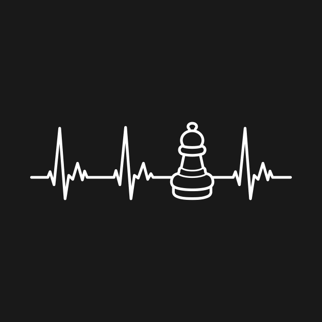 Chess Heartline Design White Pawn by samshirts