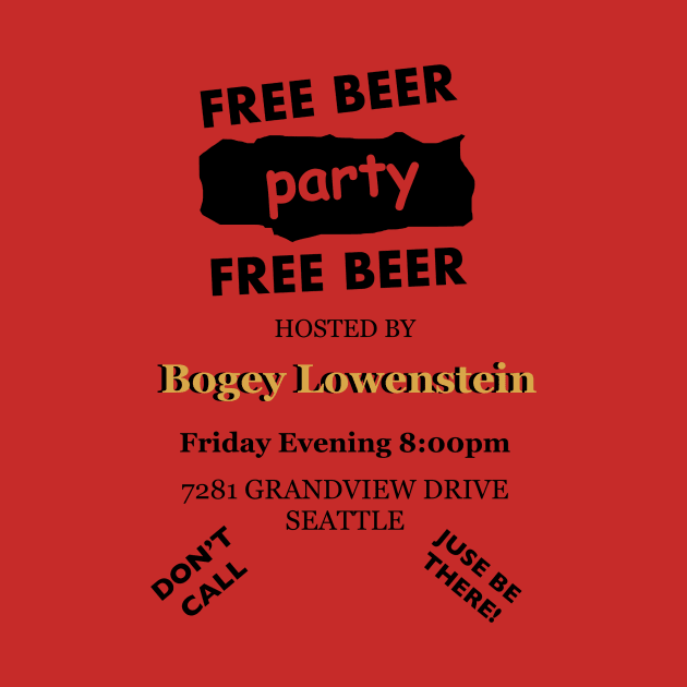 Bogey Lowenstein's Party Invitation by VideoNasties