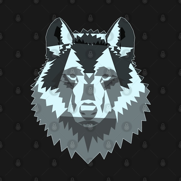 Geometric Wolf by Kikabreu