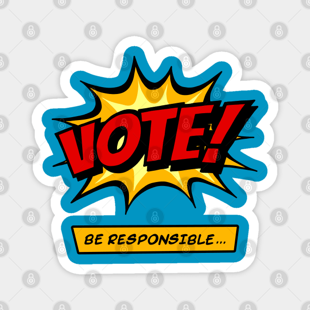 Vote - Comic style Magnet by valentinahramov