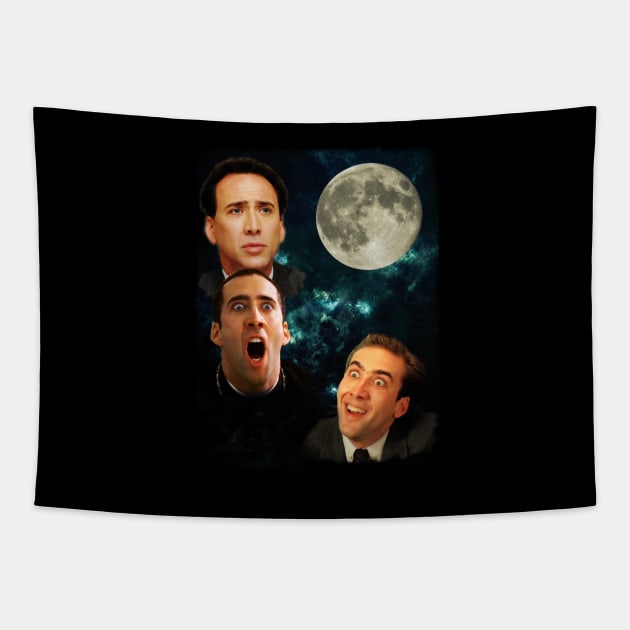 Three Cages Moon Tapestry by Fanisetas