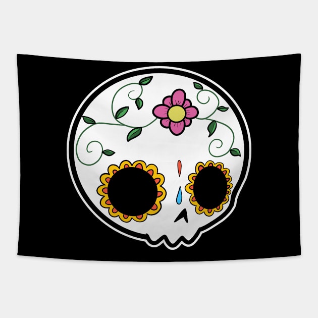 Sugar Skull Tapestry by Ms.Tiny