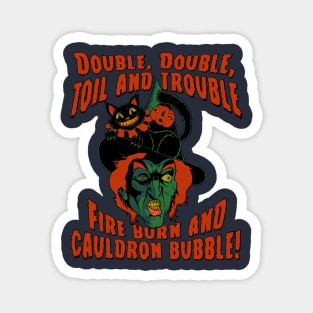 Halloween Witch retro design Magnet