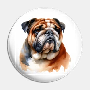 Bulldog Watercolor - Beautiful Dog Pin