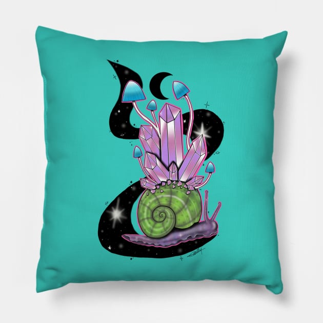 Space snail Pillow by CraftKrazie