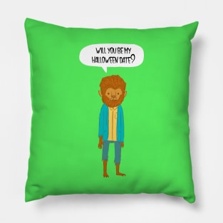 Will You Be My Halloween Date? - Mr. Werewolf Pillow