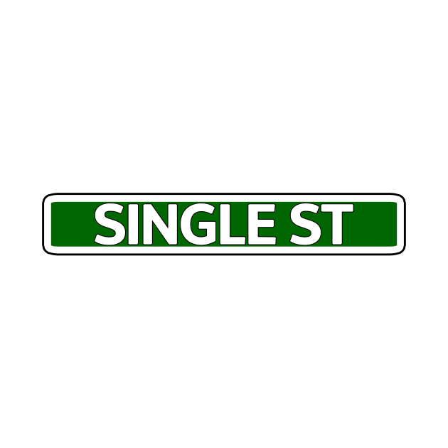 Single St Street Sign by Mookle