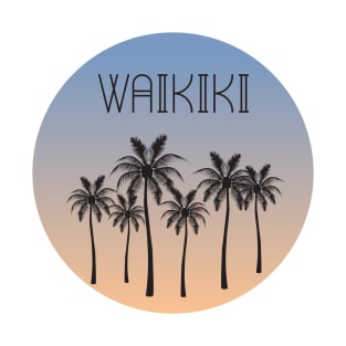 Waikiki Palm Tree Silhouette T-Shirt