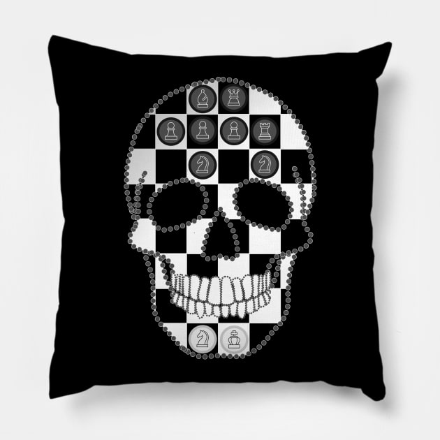 Chess Skull Pillow by Nuletto