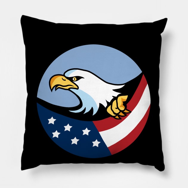 American Eagle Pillow by valentinahramov