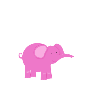 Pink Elephant | Whimsical Animals T-Shirt