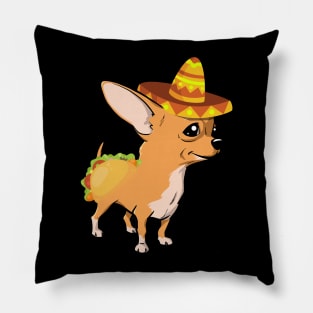 Cute dog chihuahua mexico cinco de mayo Pillow