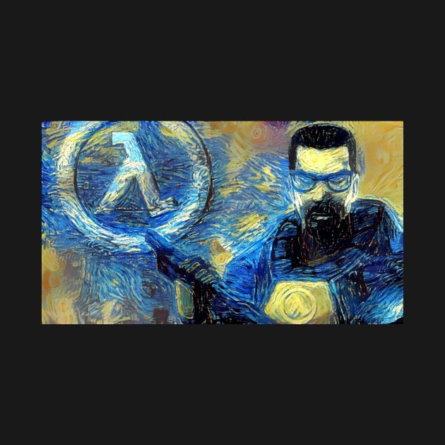 Half-Life Gordon Freeman Starry Night by Starry Night