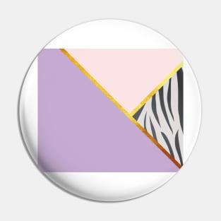 Abstract zebra print, color blocking lila Pin