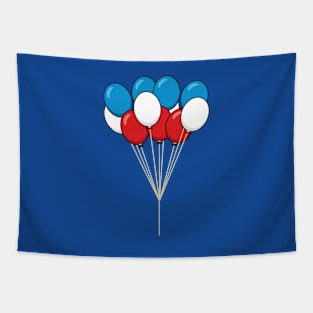 Blue White Red Patriotic Balloons Tapestry