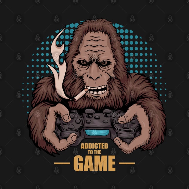 bigfoot addicted to the game by Mako Design 