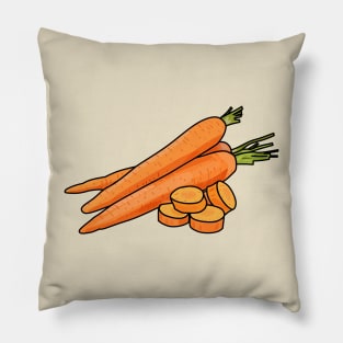 Carrot cartoon illustration Pillow