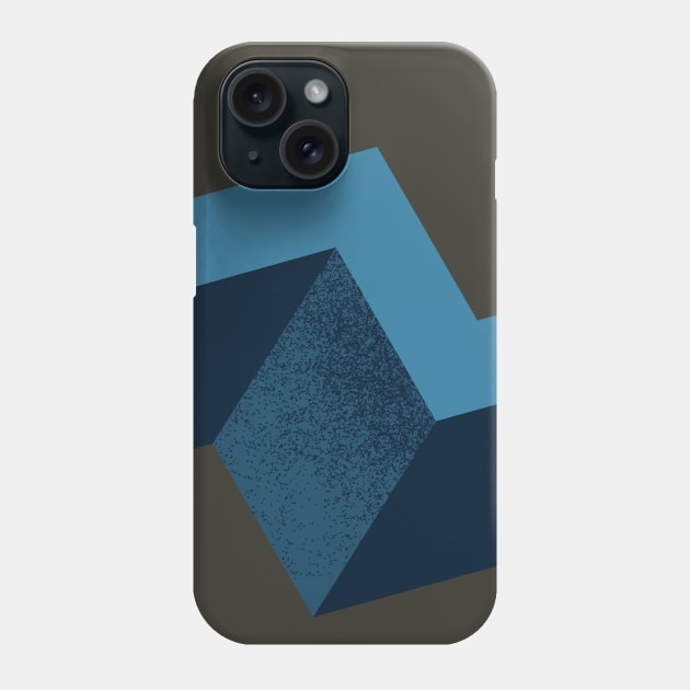Blue geometric art shape Phone Case by waltzart