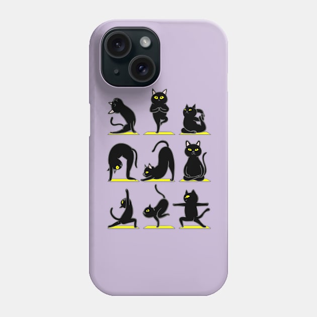 Bombay Cat Yoga Phone Case by huebucket