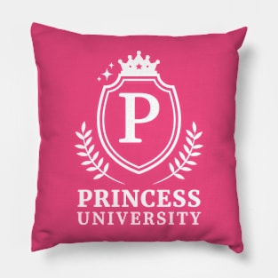 Princess University White Outline Pillow