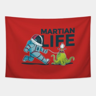 Martian life cartoon design Tapestry