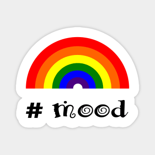 Rainbow mood - hashtag. Magnet