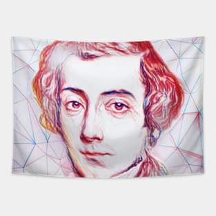 Alexis de Tocqueville Portrait | Alexis de Tocqueville Artwork | Line Art Tapestry