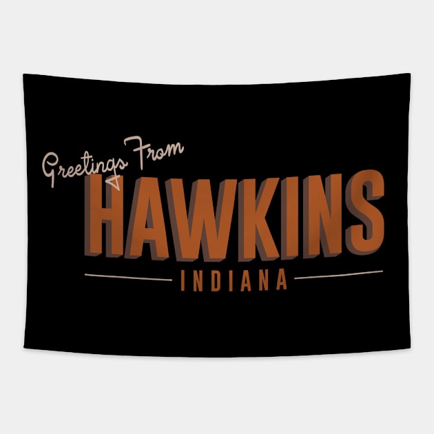 Greetings From Hawkins Tapestry by Off The Hook Studio