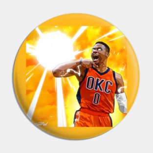 Russell Westbrook "Thunderous" Artwork Pin