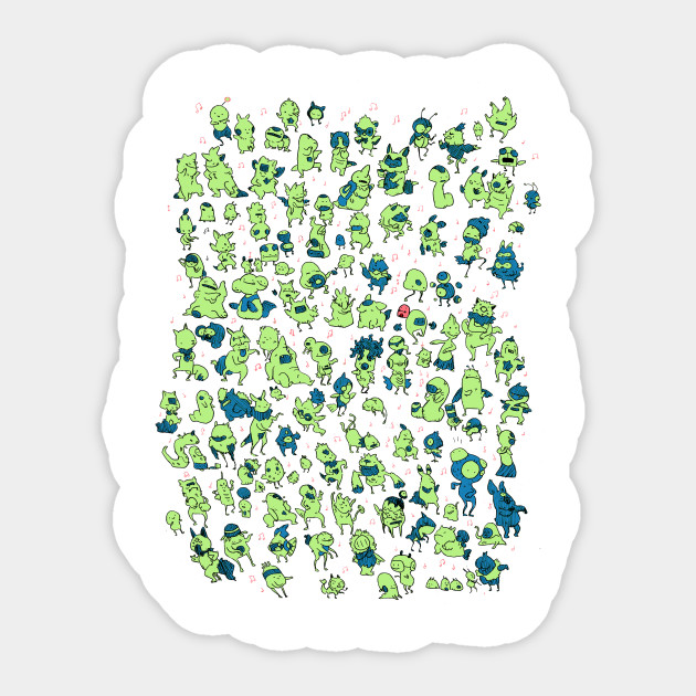 Alien Dance Party Alien Dance Party Sticker Teepublic