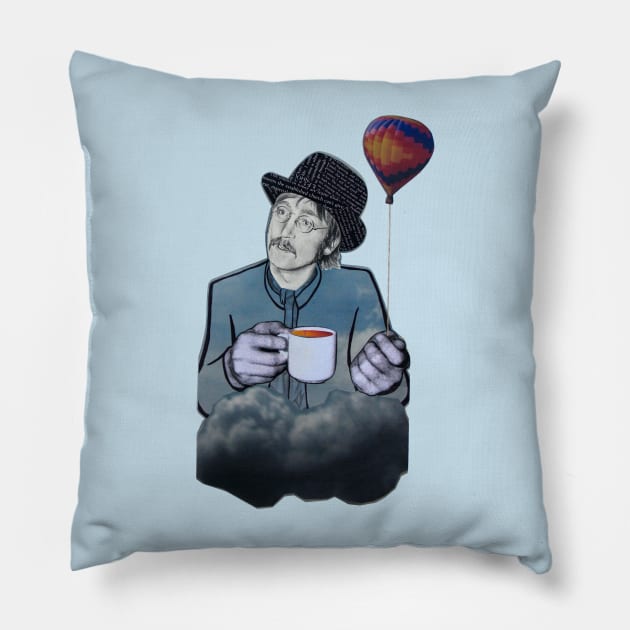 John Lennon "You Say I'm A Dreamer" Pillow by todd_stahl_art