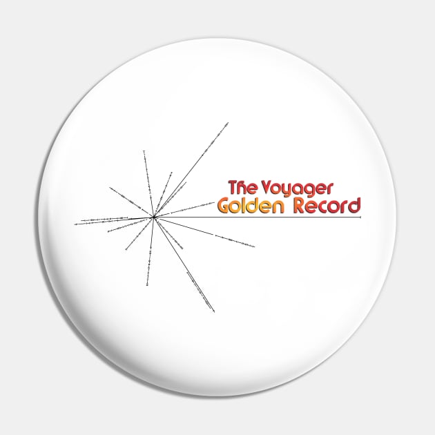 The Voyager Golden Record Logo A Pin by Public Domain Comics