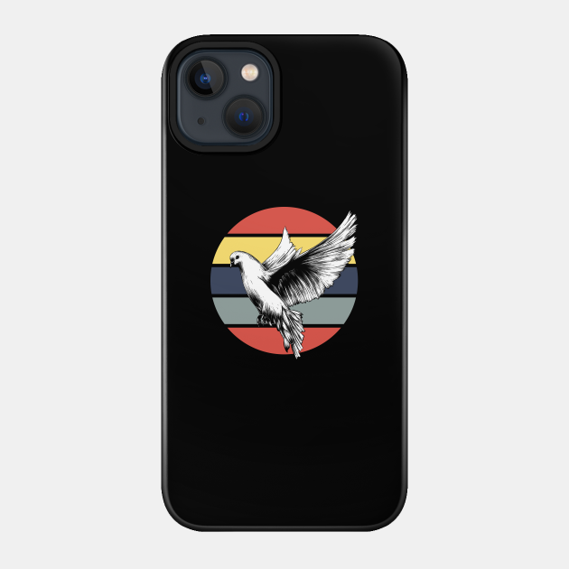 retro pigeon - Pigeon - Phone Case