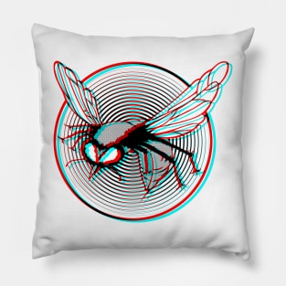 Retro 3D Glasses Style - Green Hornet Pillow