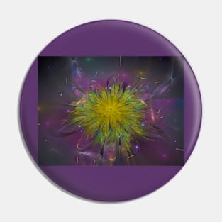 Abstract flower fractal Pin