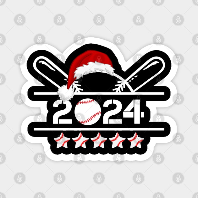 Baseball Christmas Ugly Sweater Funny Santa Sport Men Kids Magnet by click2print