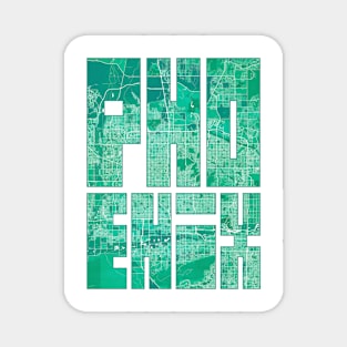 Phoenix, USA City Map Typography - Watercolor Magnet